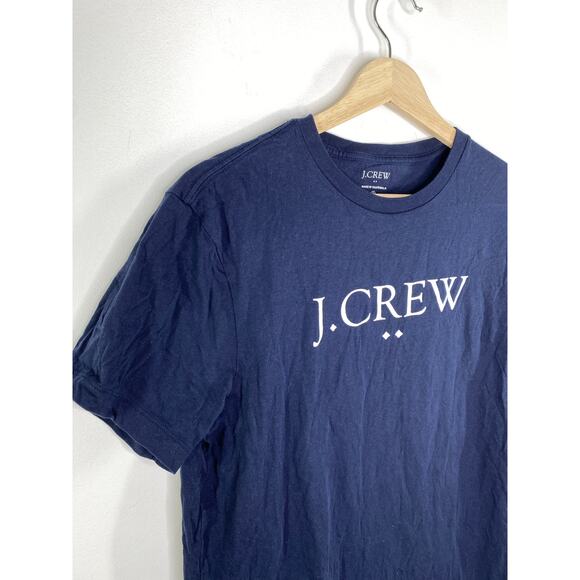 J.Crew Factory Navy Blue Logo Short Sleeve Graphic Tee Men's Size Small S - Picture 4 of 8